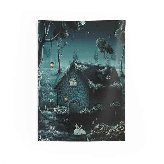 Cottage in the Woods Wall Tapestries
