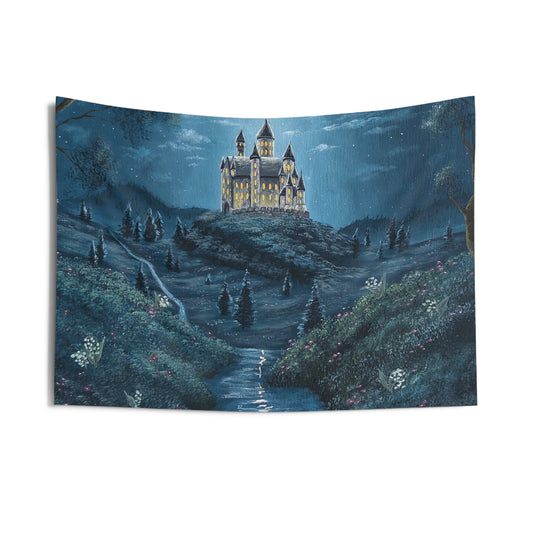 The Moonlit Castle Wall Tapestries