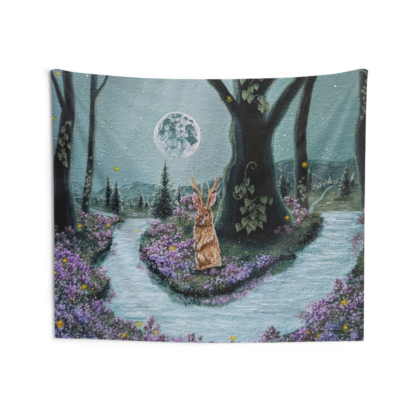 Jackalope in the Forest Wall Tapestries