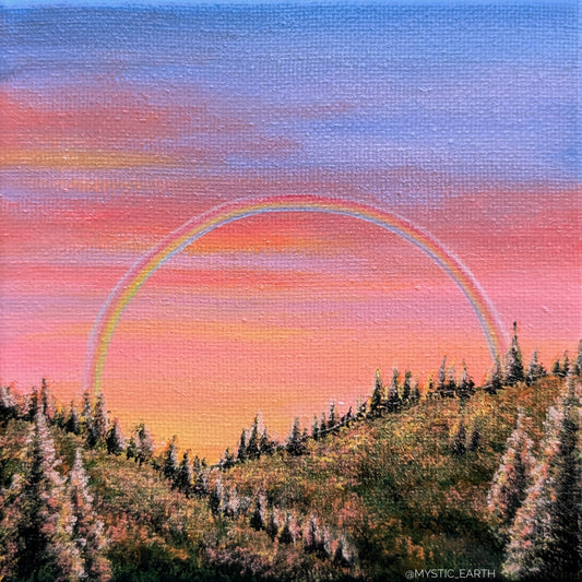 Rainbow Hills Painting (5"x5")