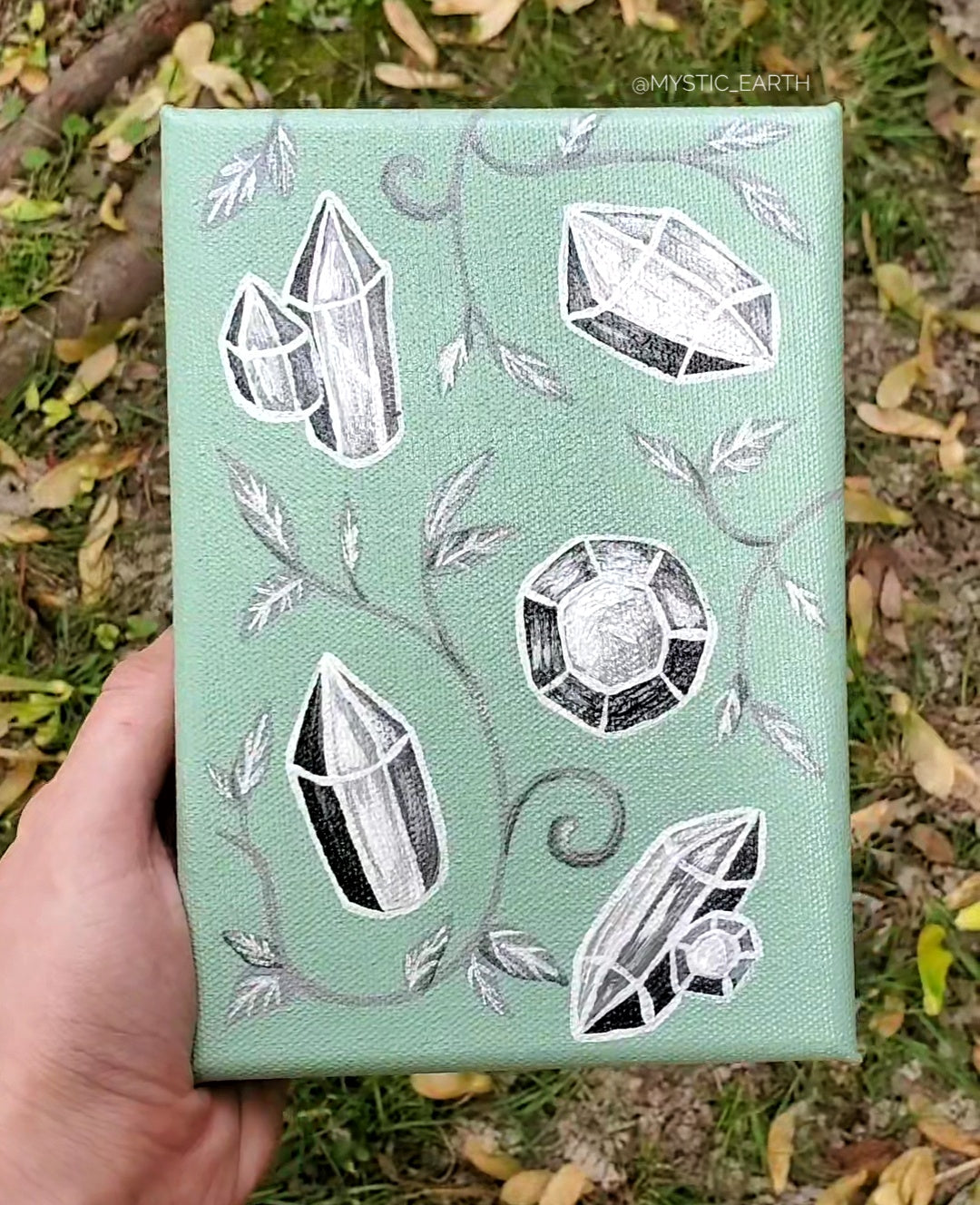 Mini Crystal Vine Painting