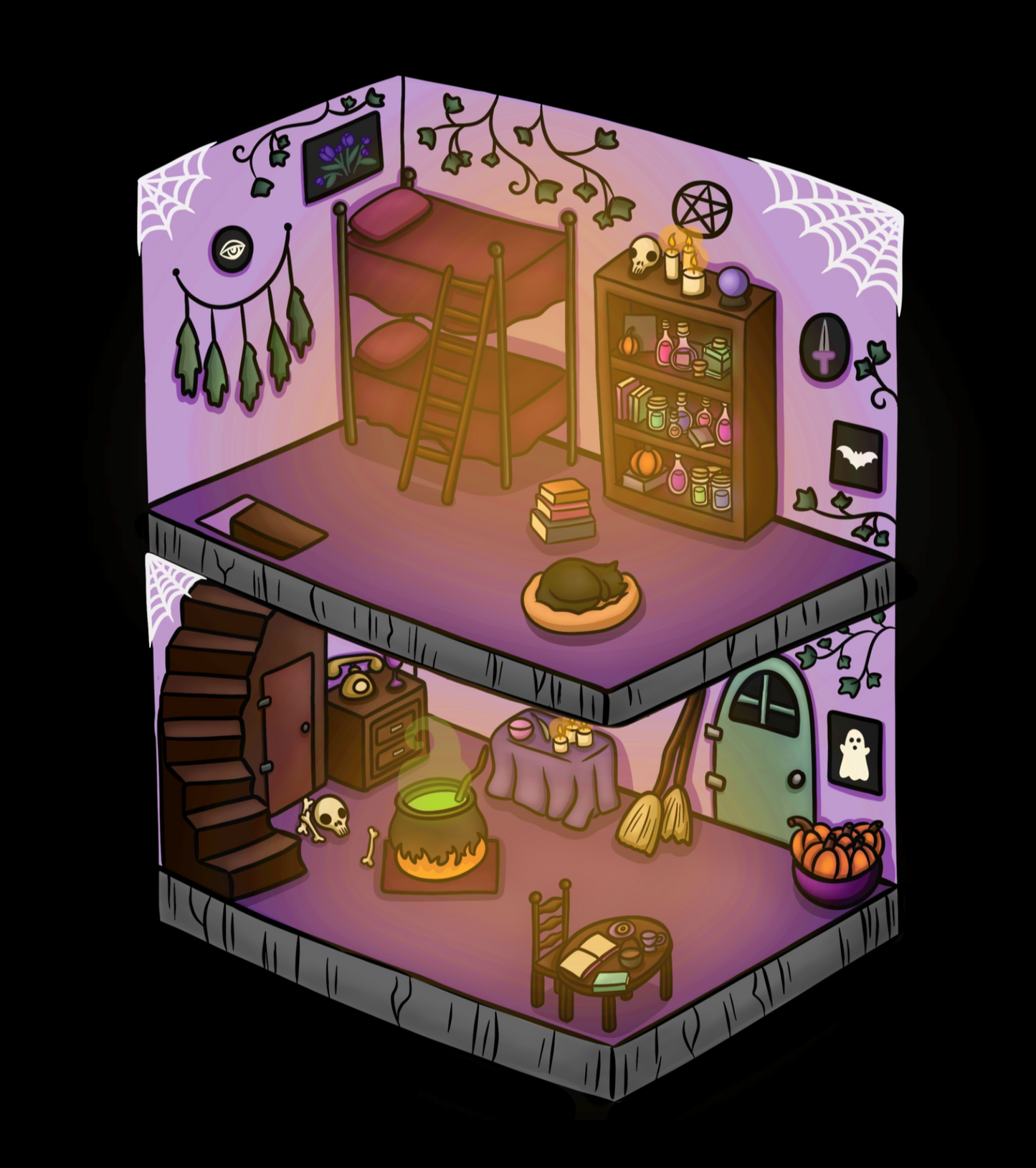 Halloween House Prints