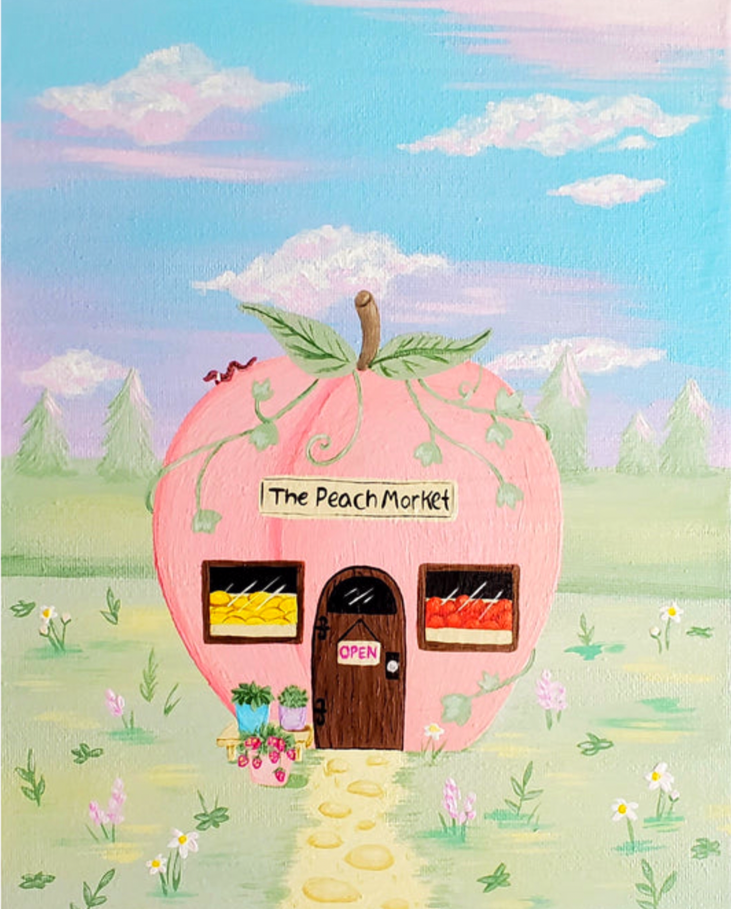 The Peach Market Prints