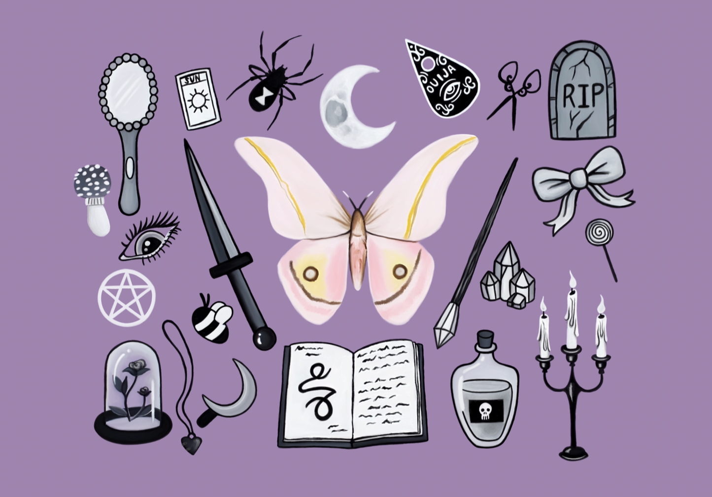 Pink Saturn Moth Prints