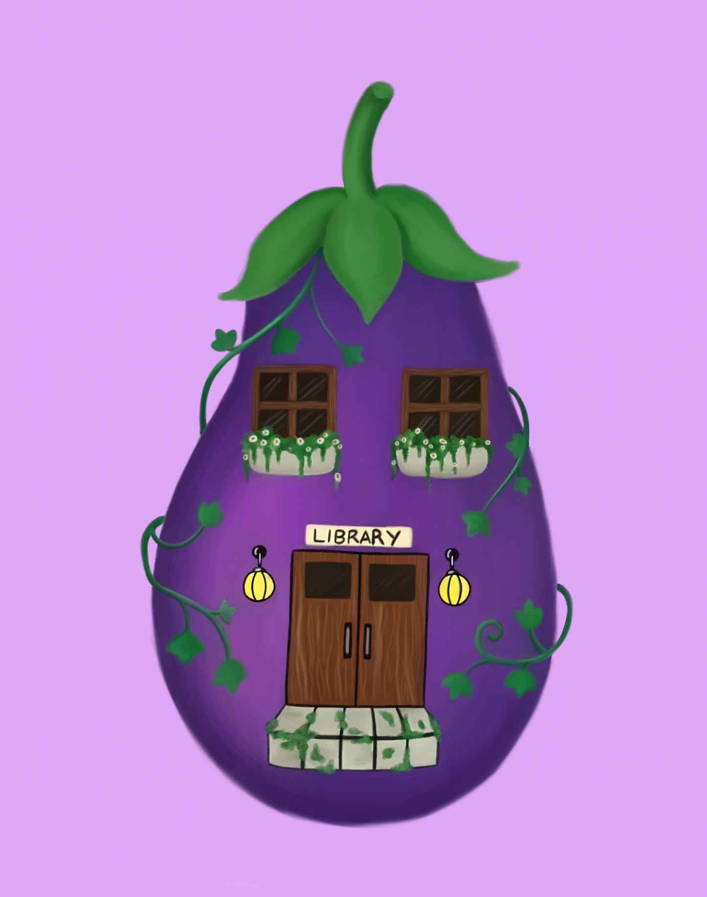 Eggplant Library Prints