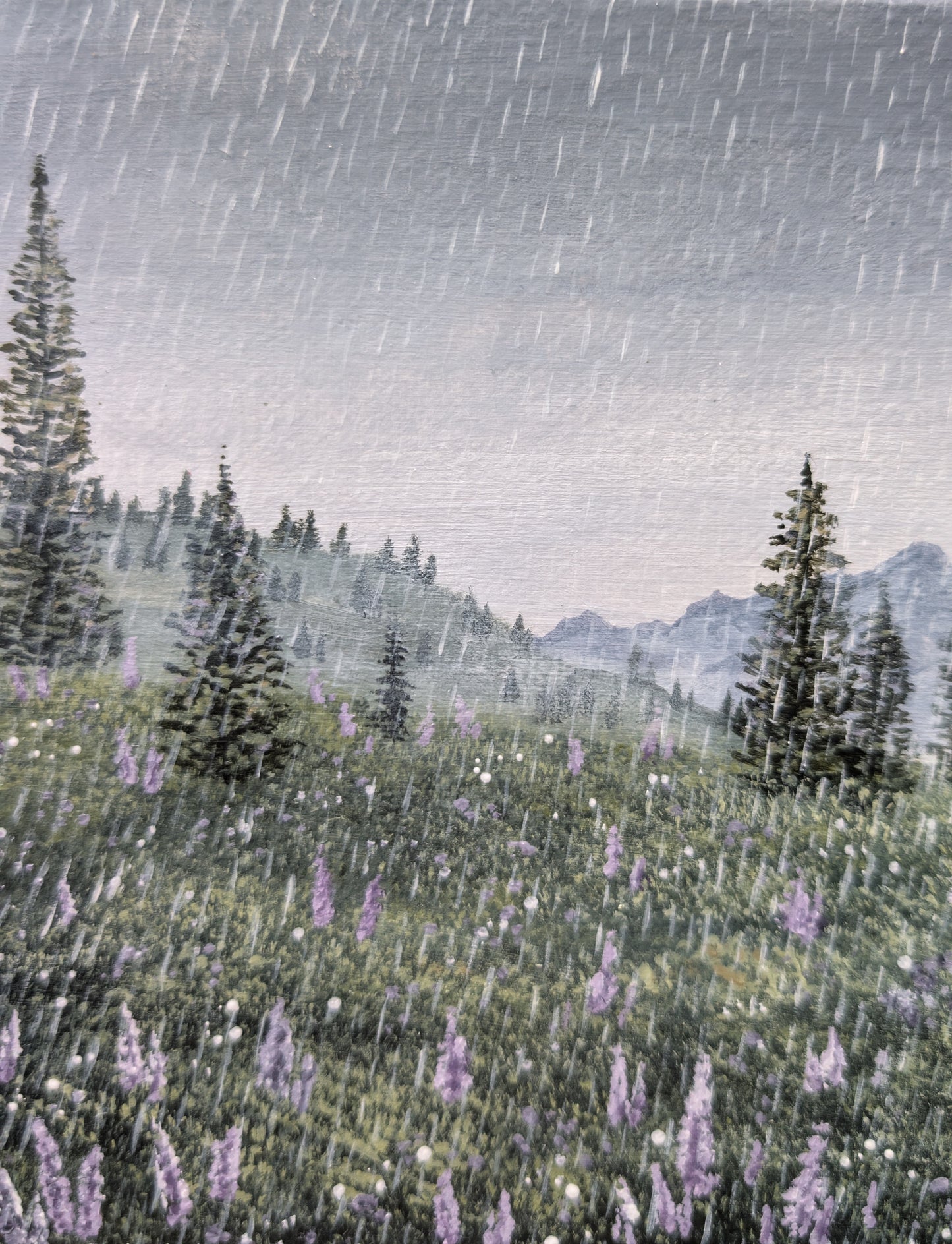Wandering in the Rain Painting