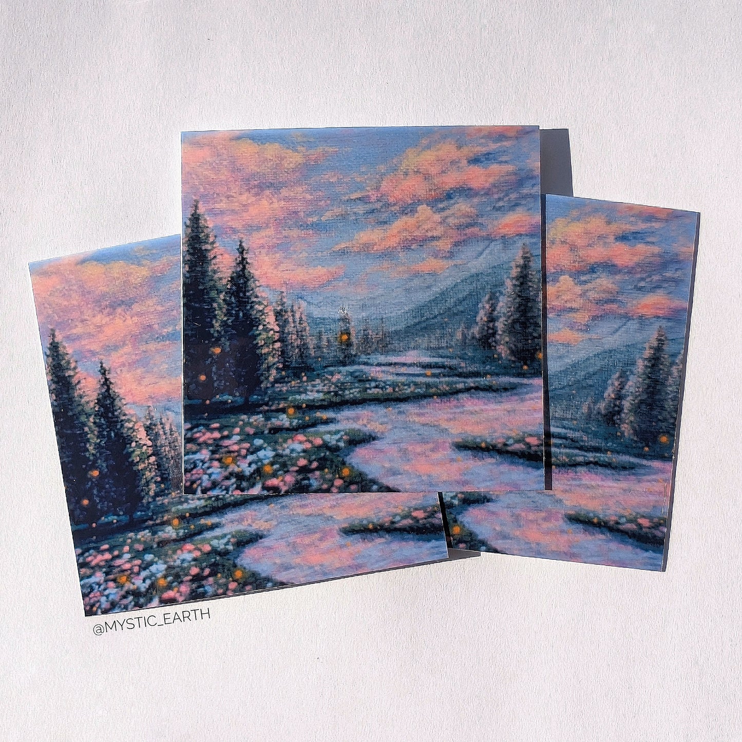 Pastel River Stickers 2.5"