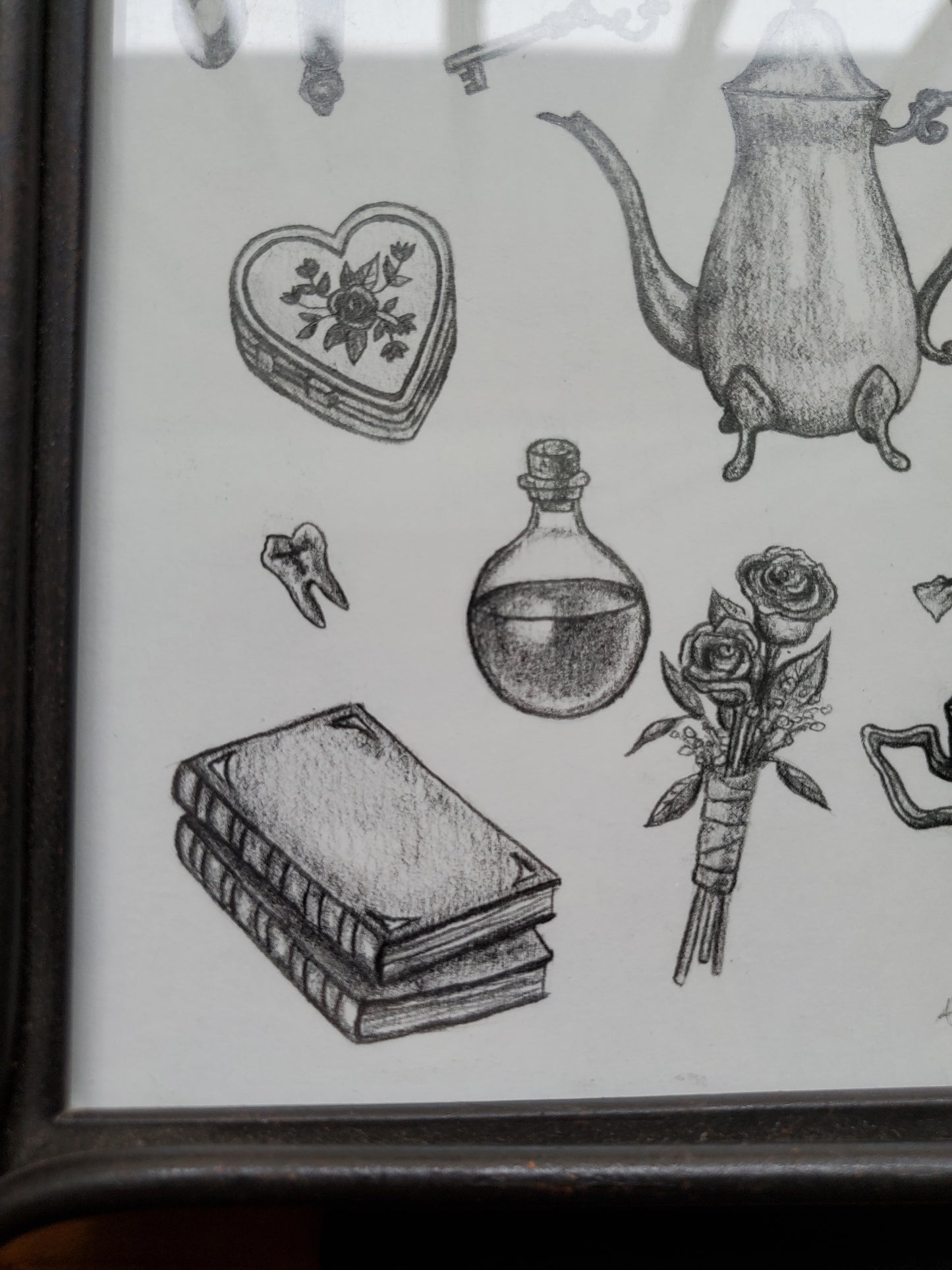 Vintage Treasures Drawing (Framed)