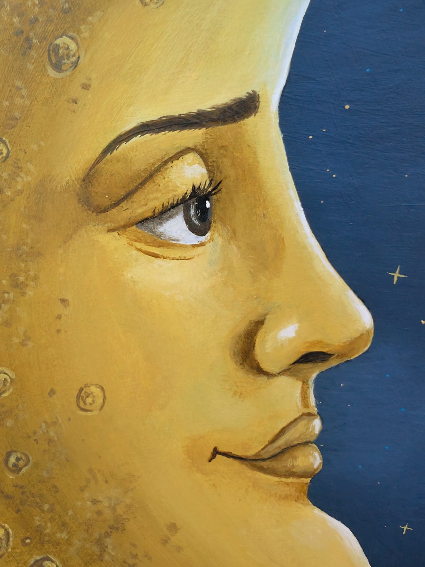 In Love With the Moon 9" Painting