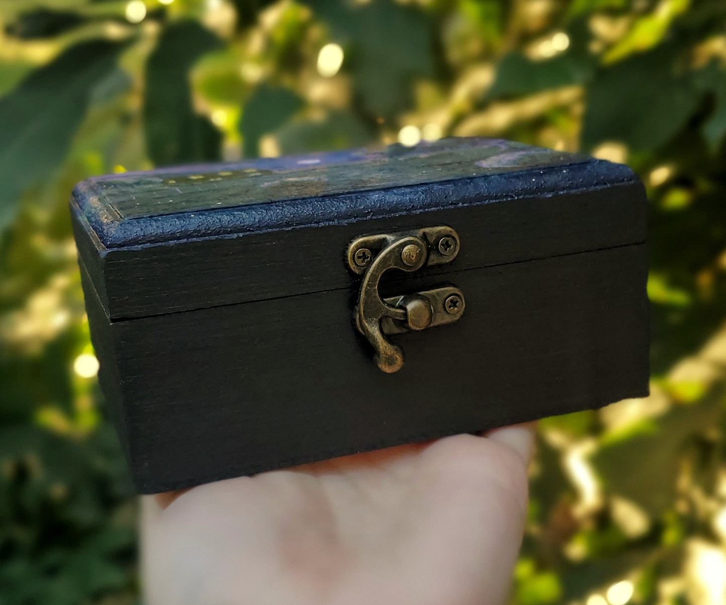 Kitty Farmhouse Wood Trinket Box