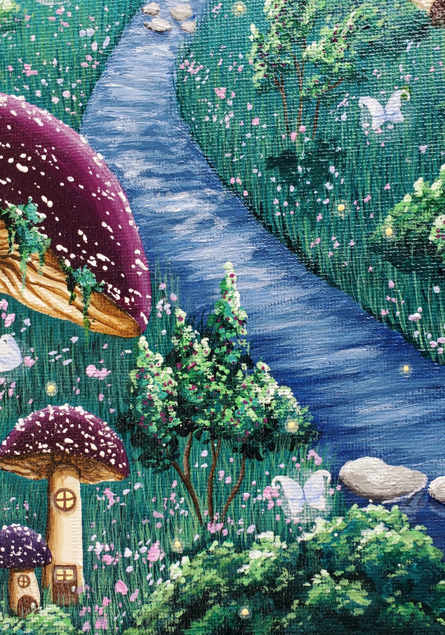 Fairy Village Painting (11"x14")