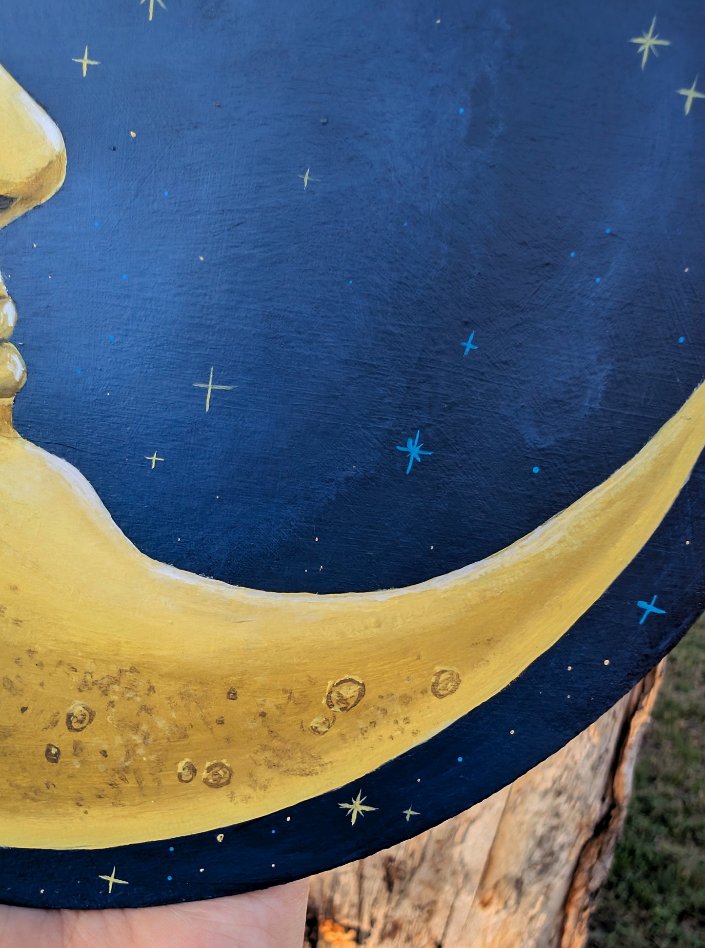 In Love With the Moon 9" Painting