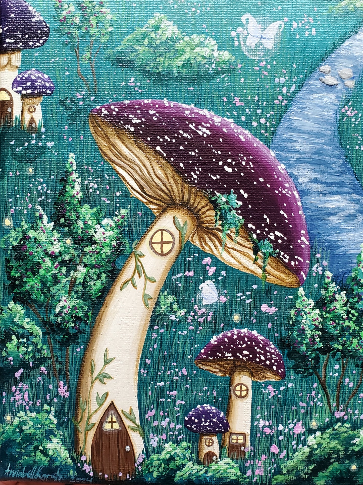 Fairy Village Painting (11"x14")