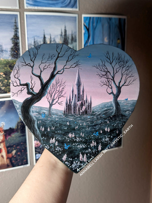 Bleeding Heart Castle 8" Painting