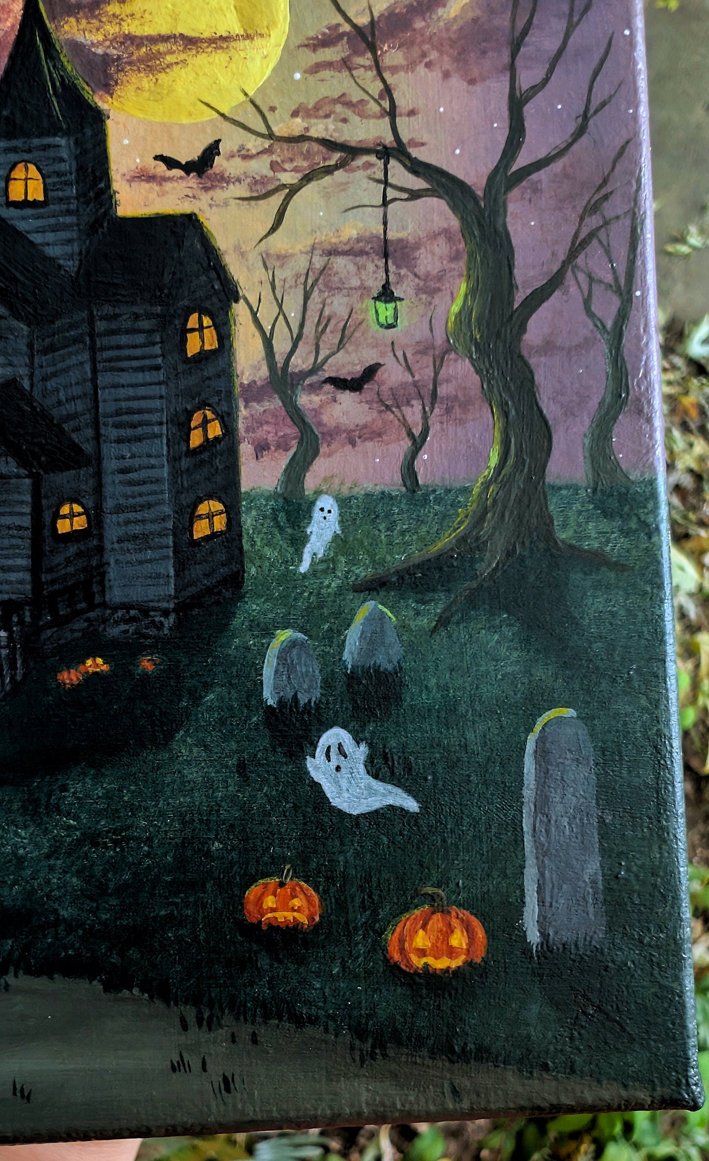 Halloween Haunting 6"x6" Painting