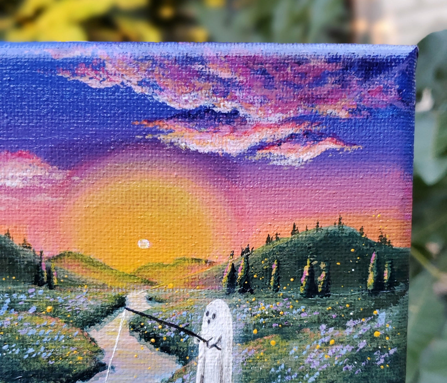Fishing At Sunset Painting