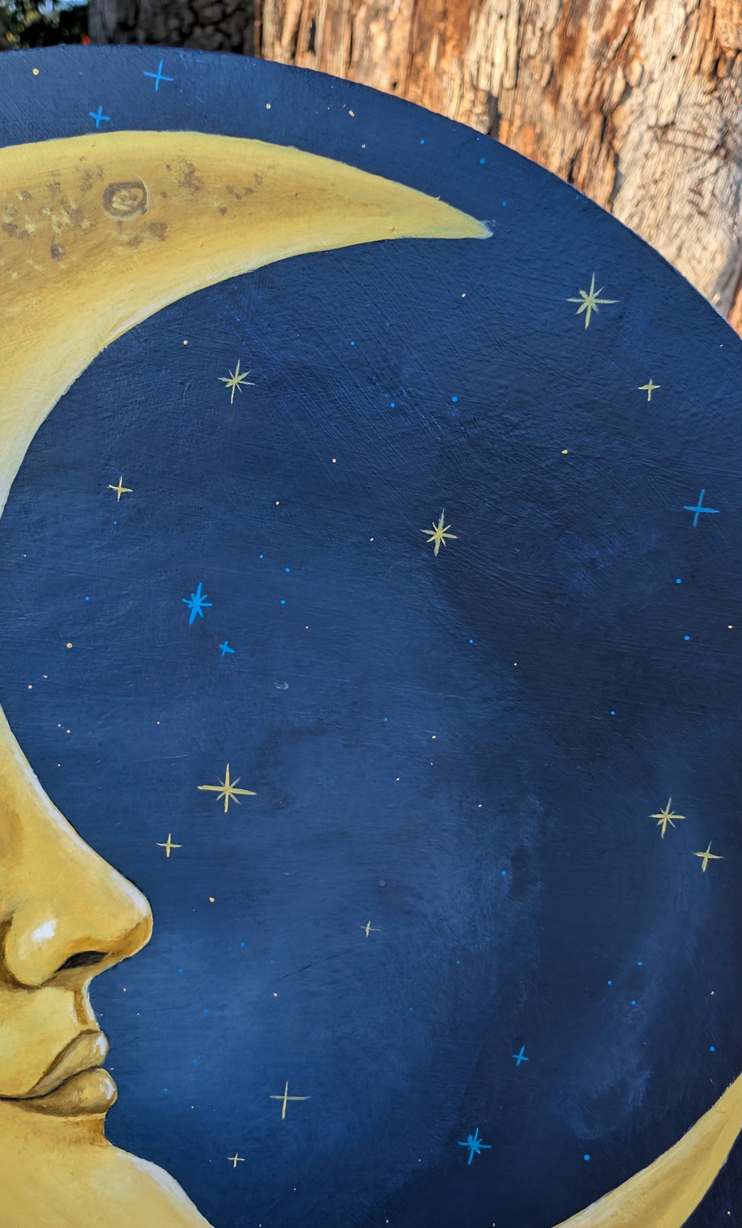 In Love With the Moon 9" Painting