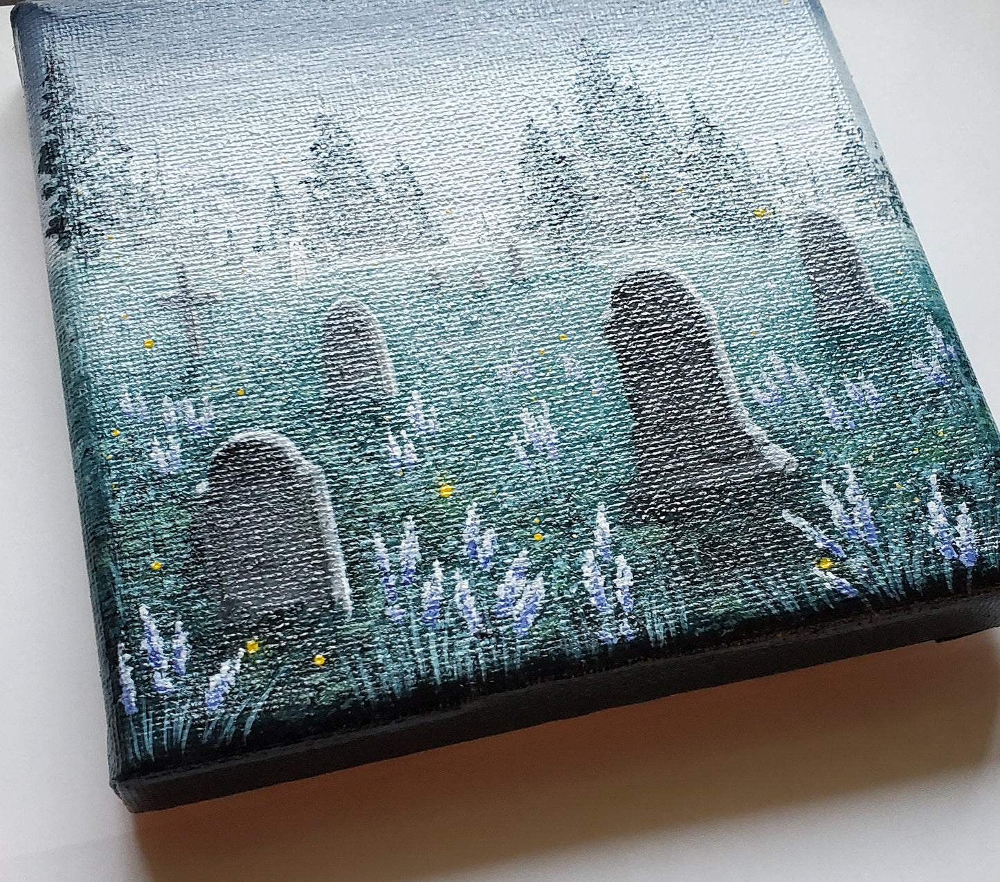 Cemetery Visit Painting