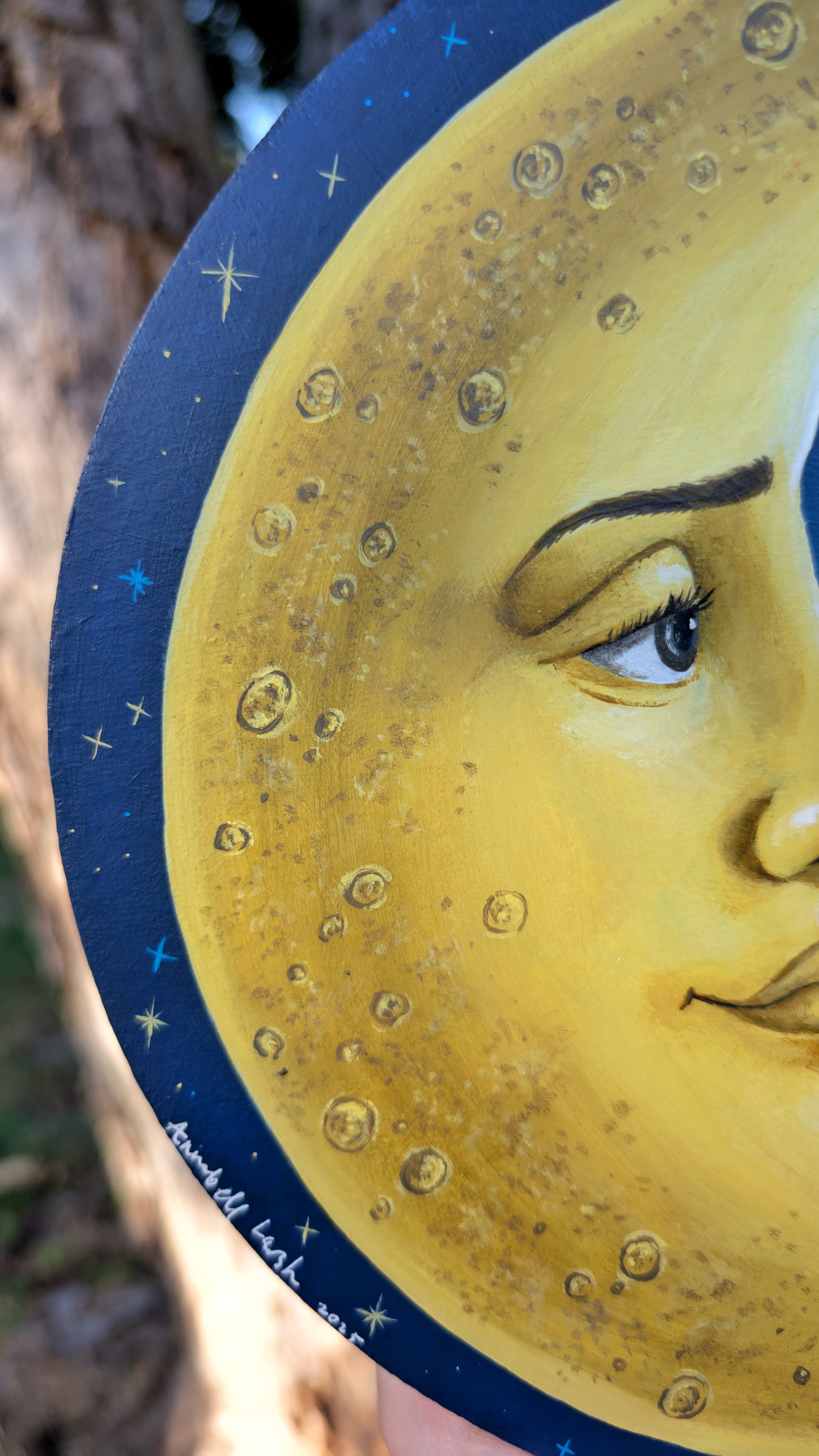 In Love With the Moon 9" Painting