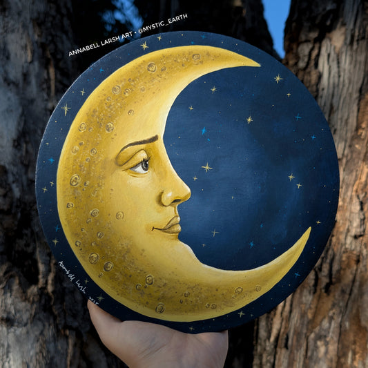 In Love With the Moon 9" Painting