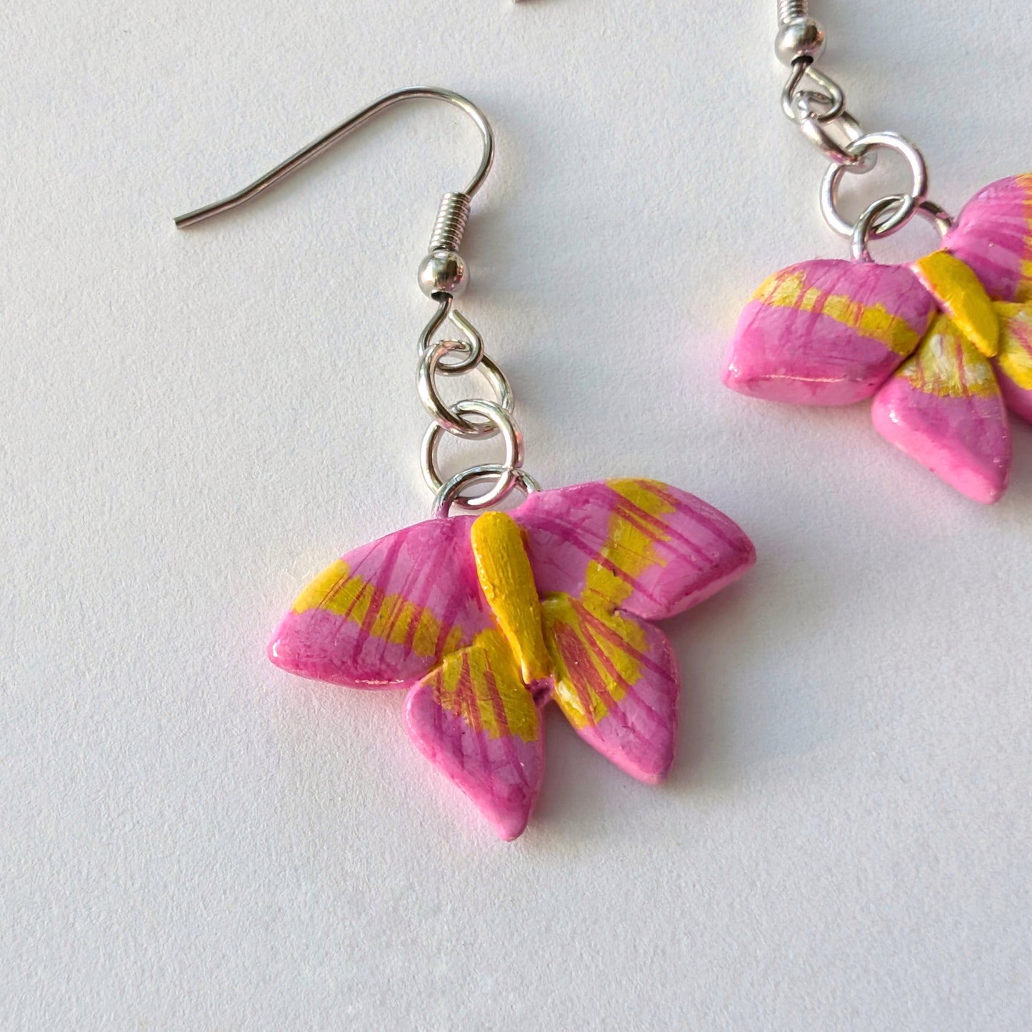Rosy Maple Moth Earrings
