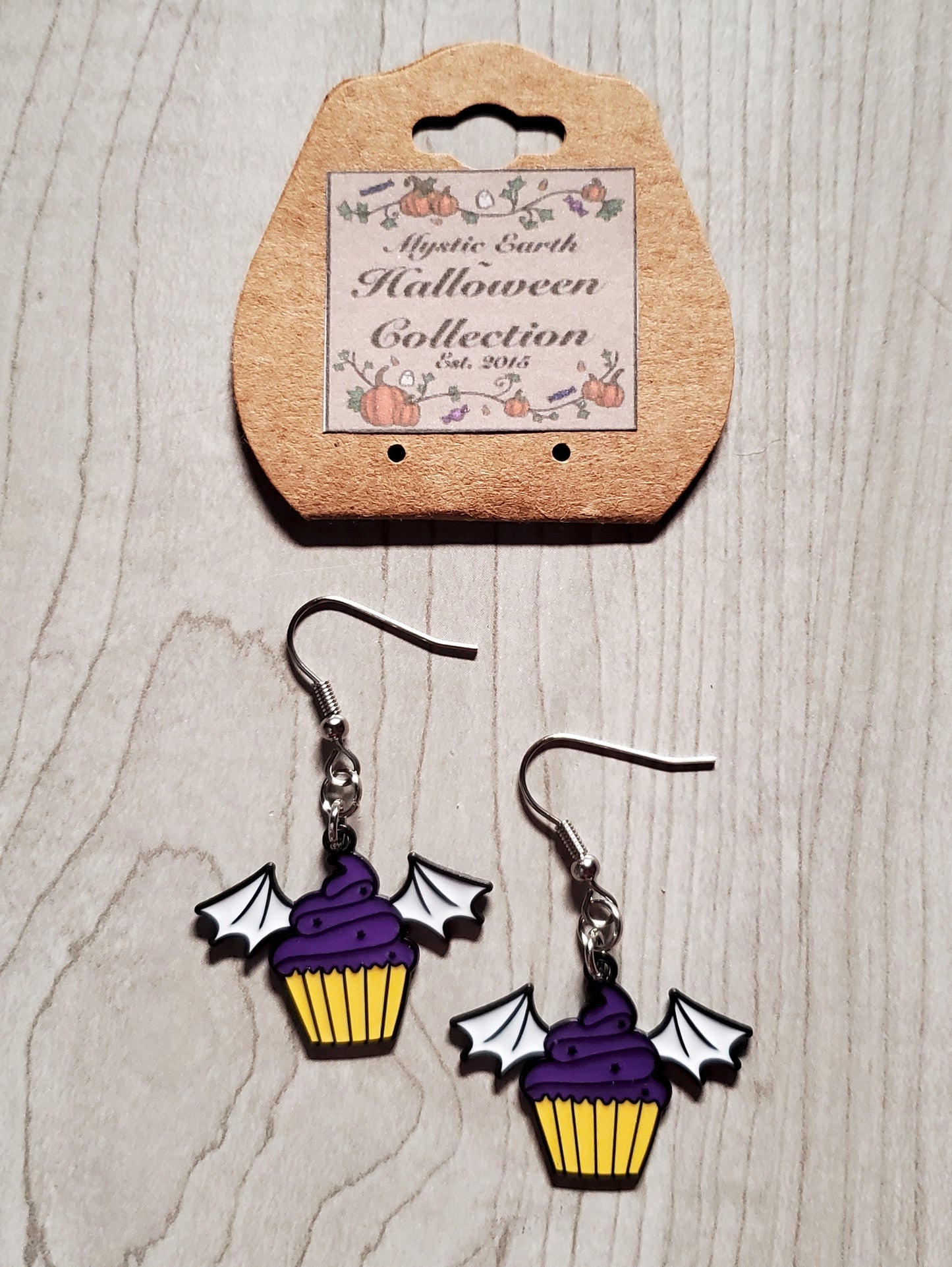 Bat Wing Cupcake Earrings