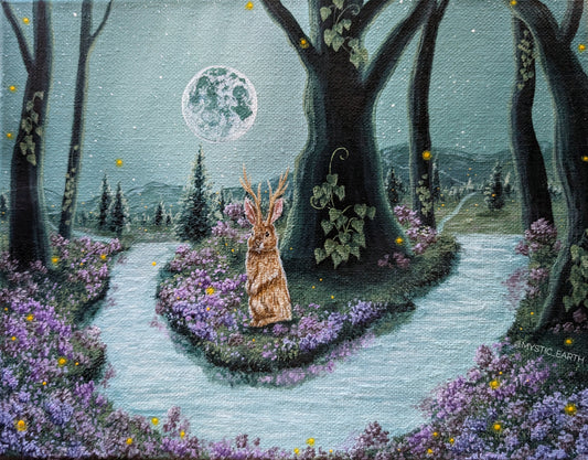 Jackalope Painting (8" x 10")