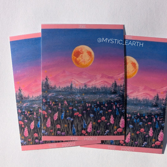 The Moon Tarot Stickers 3"x2"