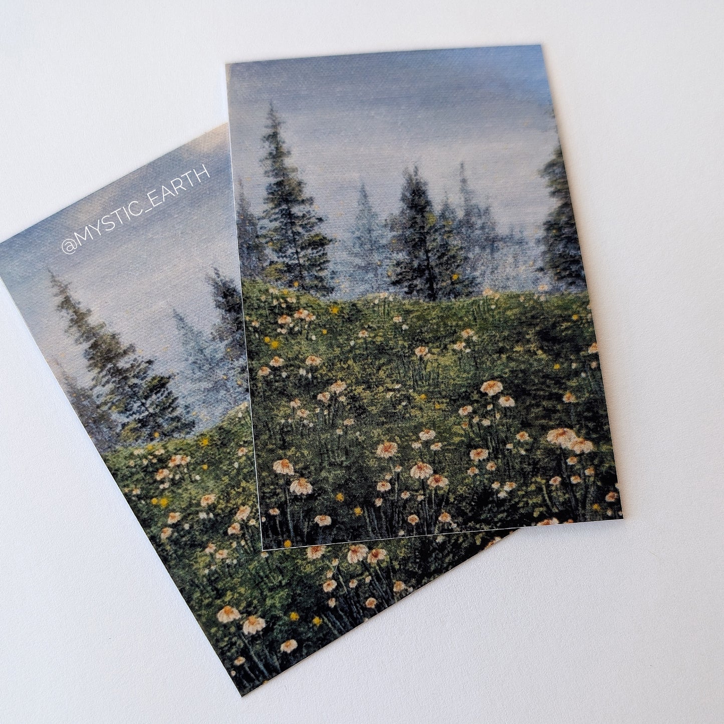 Foggy Mountain Top Stickers 3"x2"