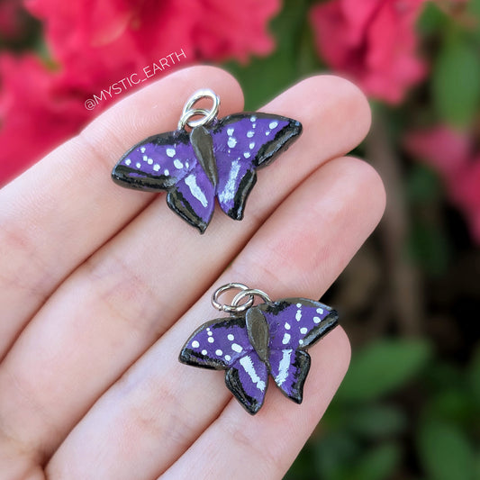 Purple Emperor Butterfly Necklaces