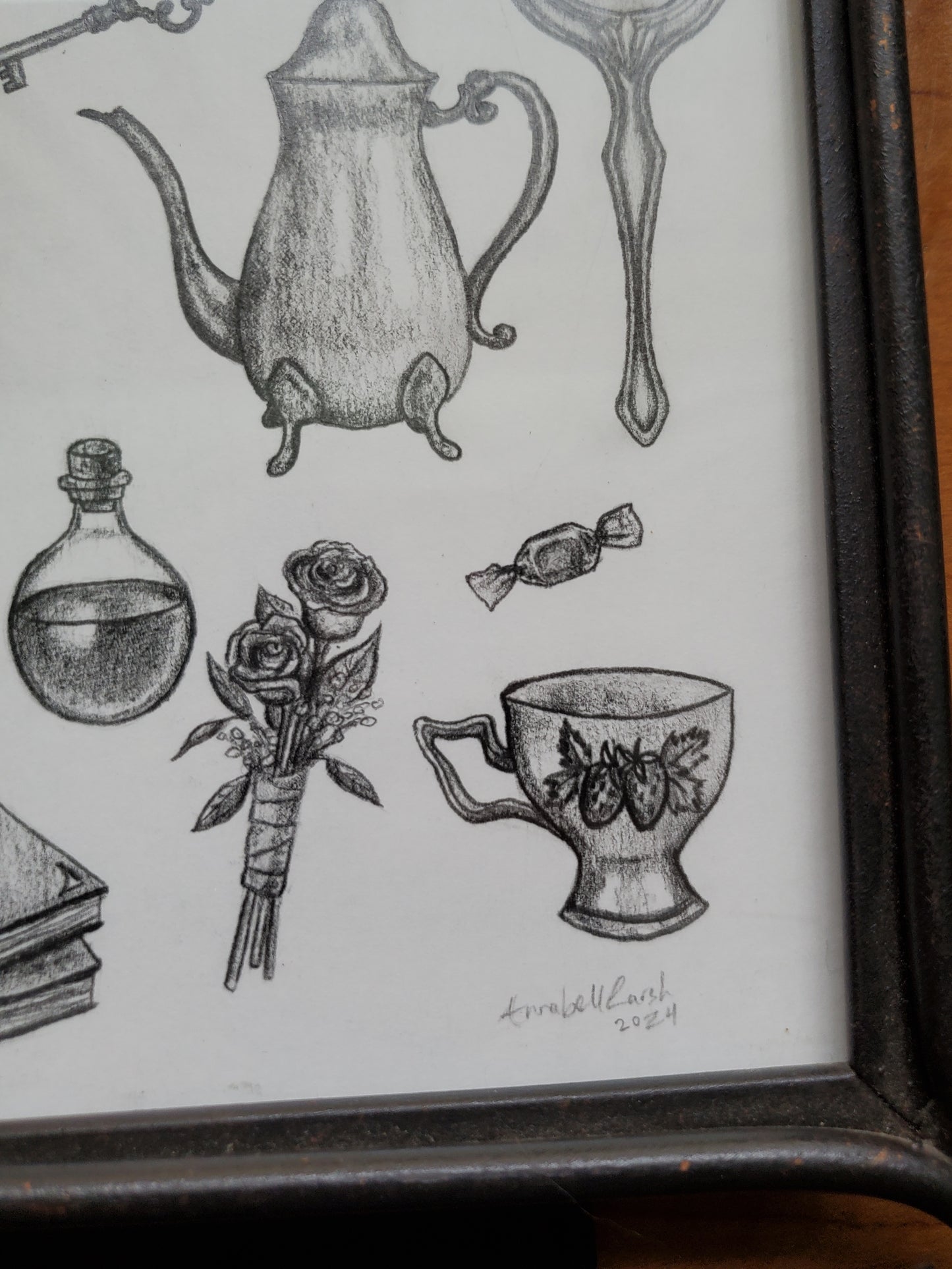 Vintage Treasures Drawing (Framed)