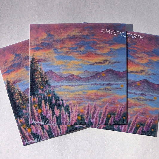 Lavender Pond Stickers 2.5"