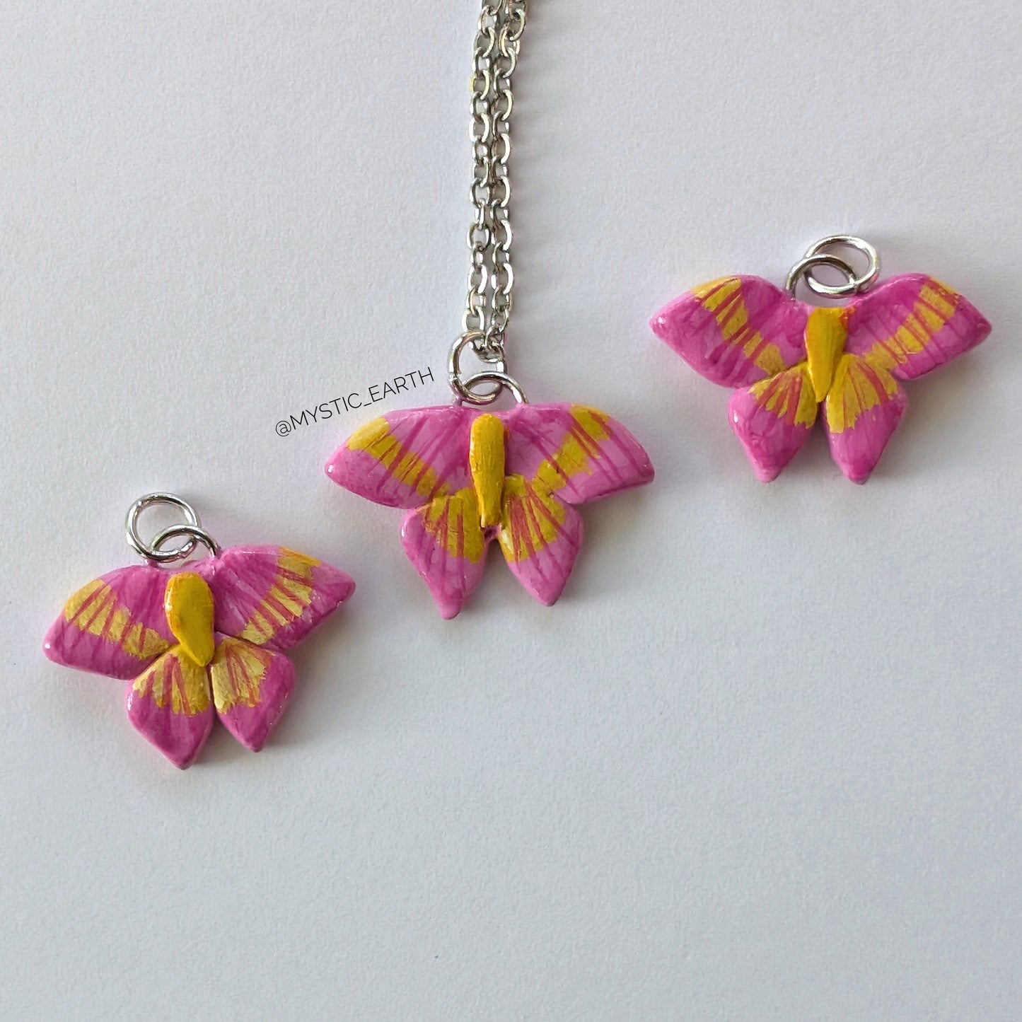 Rosy Maple Moth Necklaces