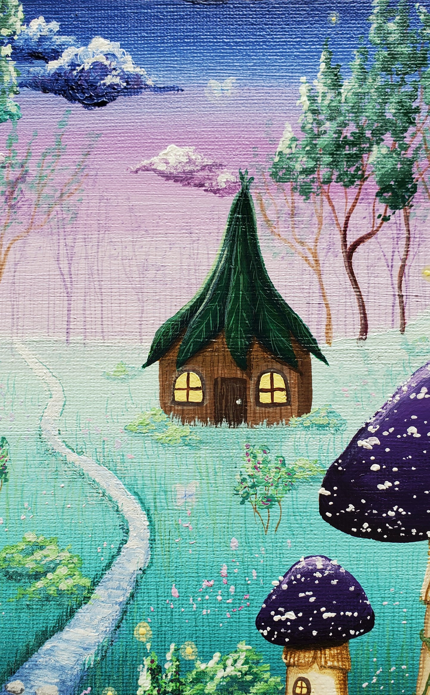 Fairy Village Painting (11"x14")