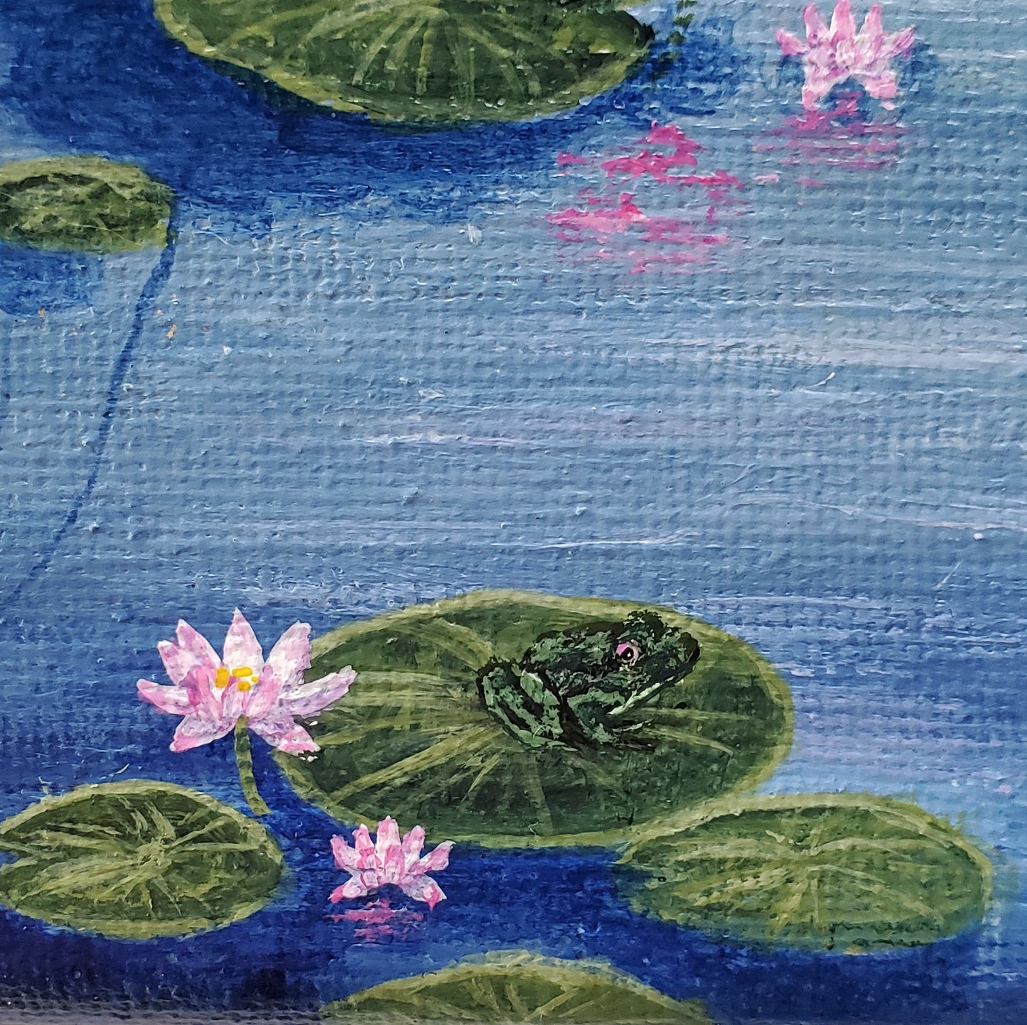 The Lily Pad Pond Painting (5"x5")