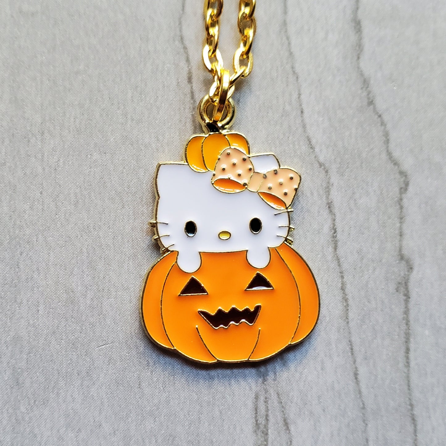 Hello Pumpkin Kitty Necklaces