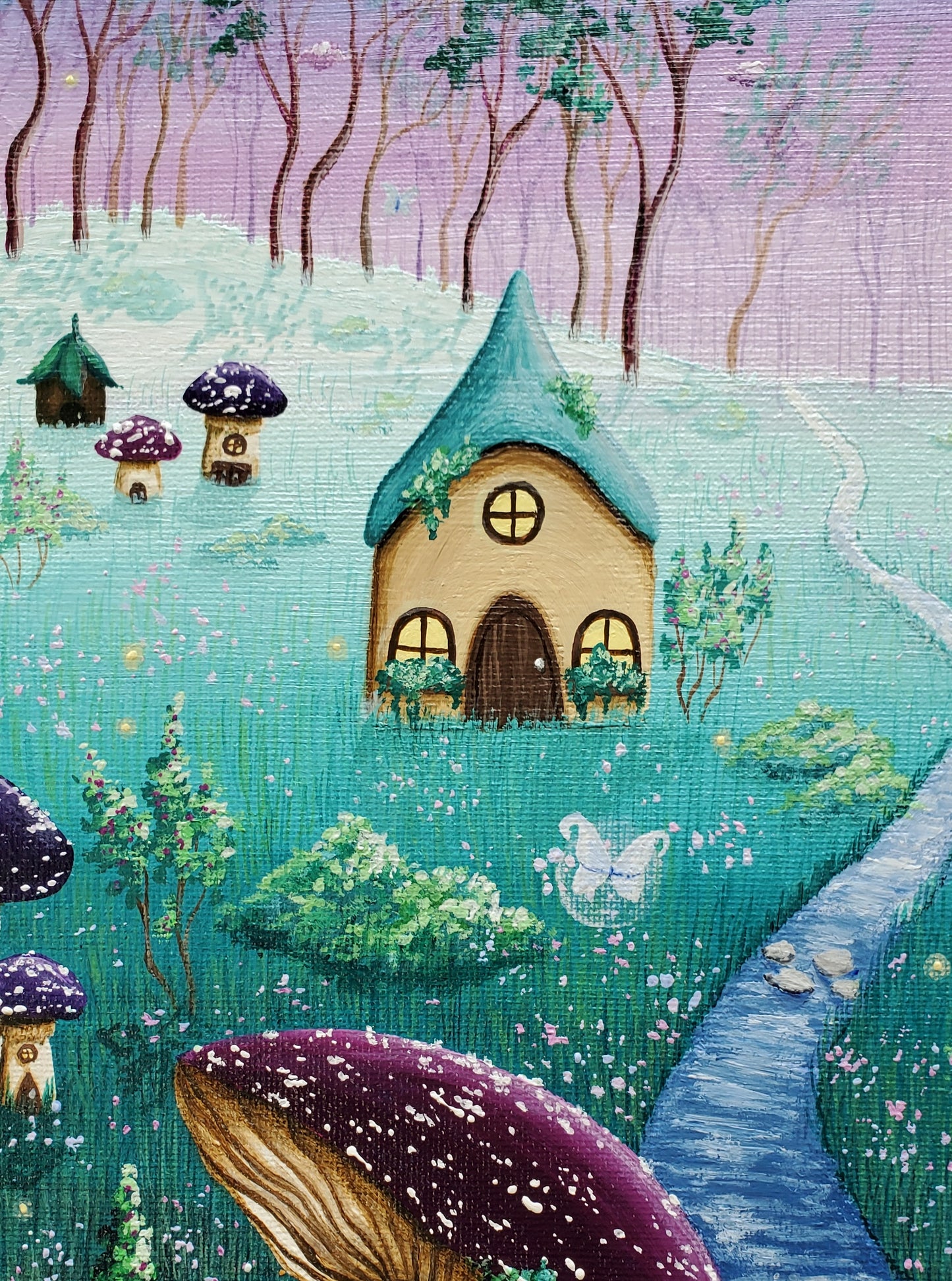Fairy Village Painting (11"x14")