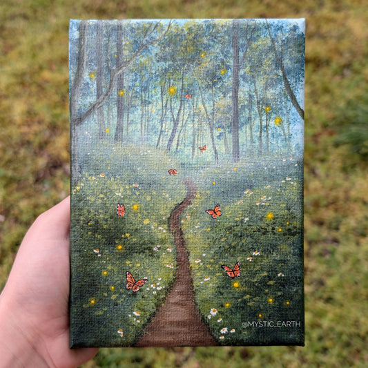 Monarch Forest Painting 5"x7"