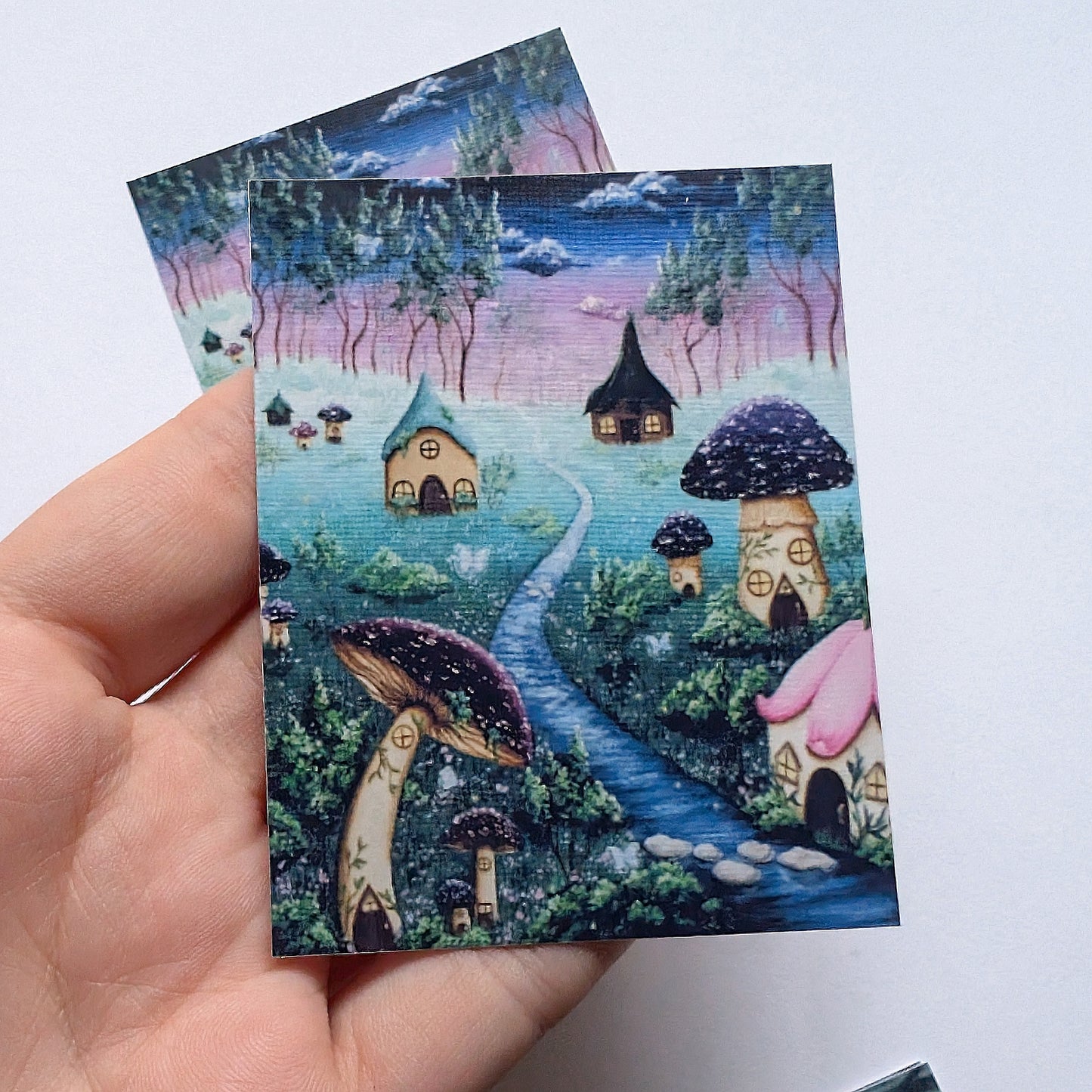 Mushroom Village Stickers 3"x2"