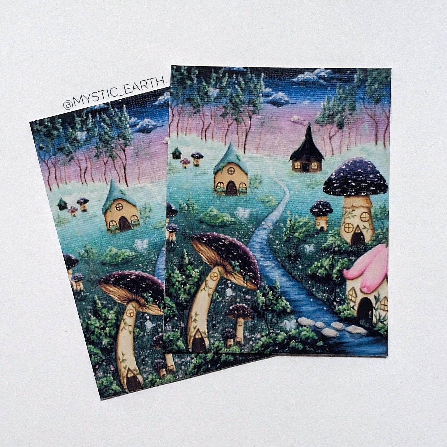 Mushroom Village Stickers 3"x2"