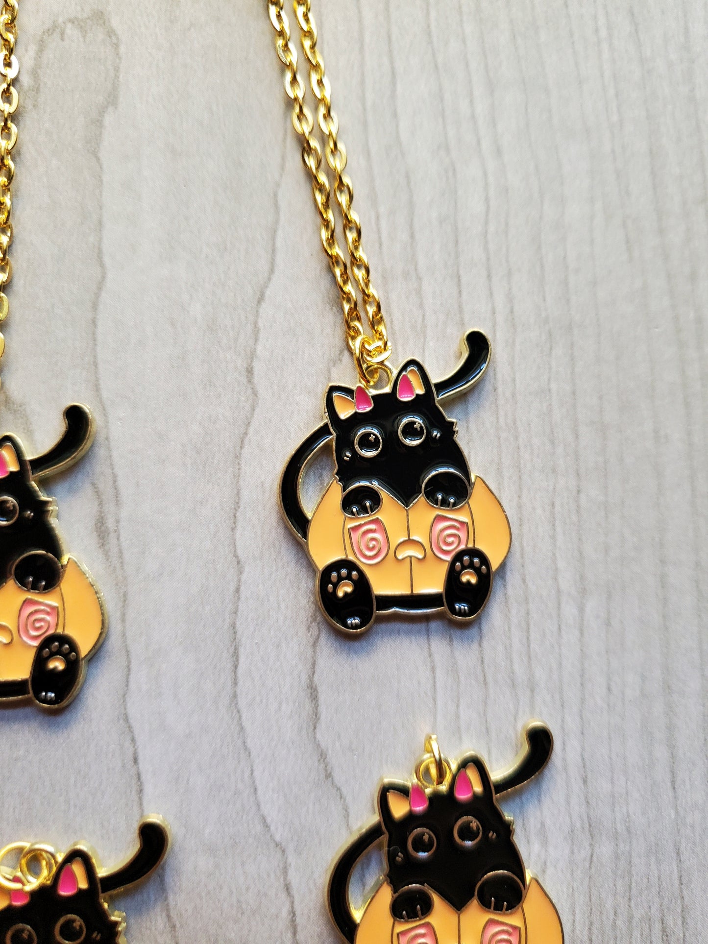 Pumpkin Kitty Necklaces