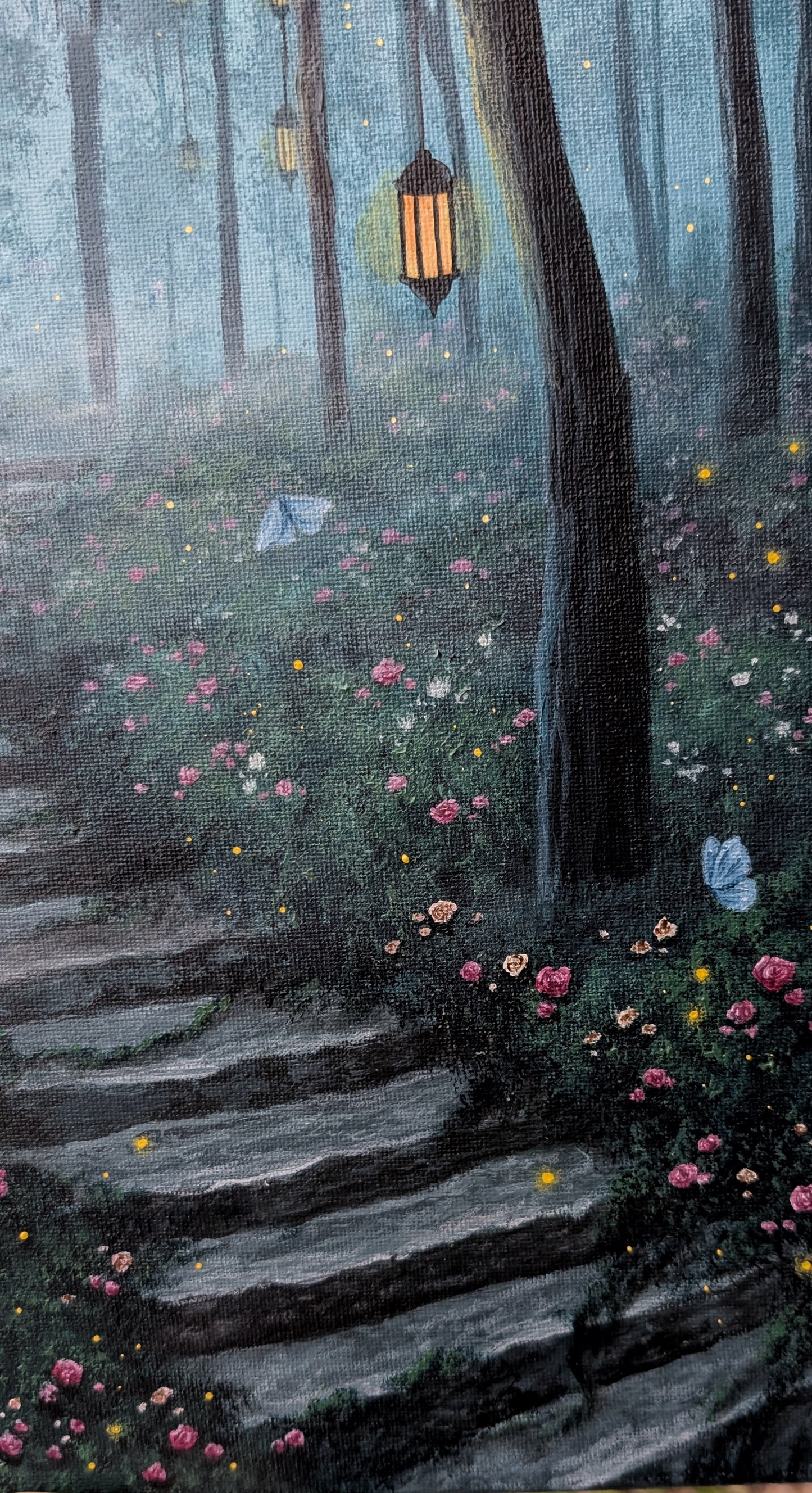 Butterfly Forest Painting (11" x 14")
