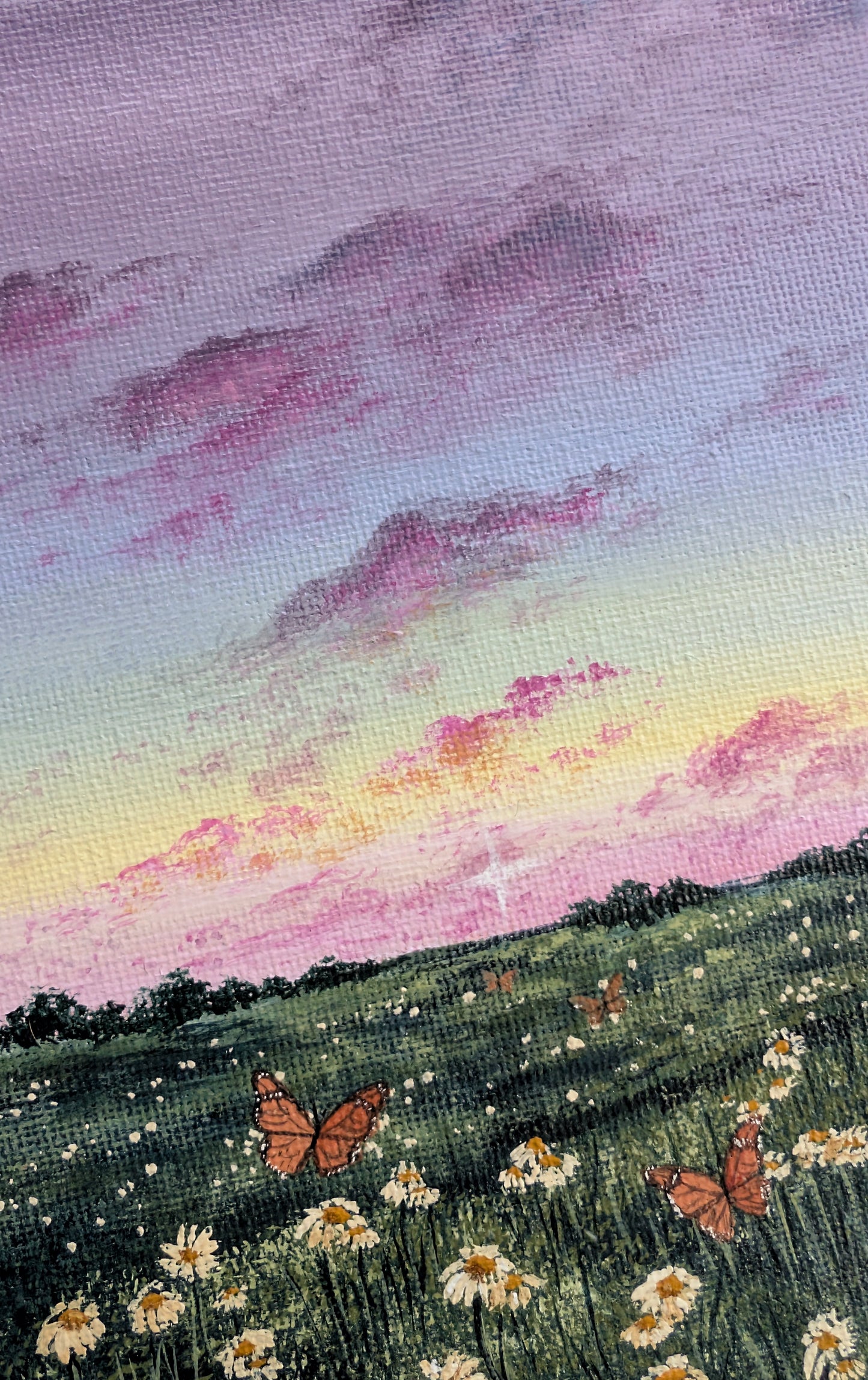 Monarch Field Painting 5"x7"