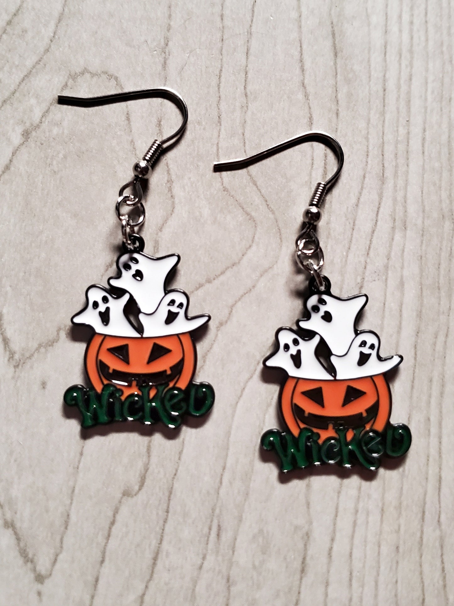 "Wicked" Ghostie Pumpkin Earrings