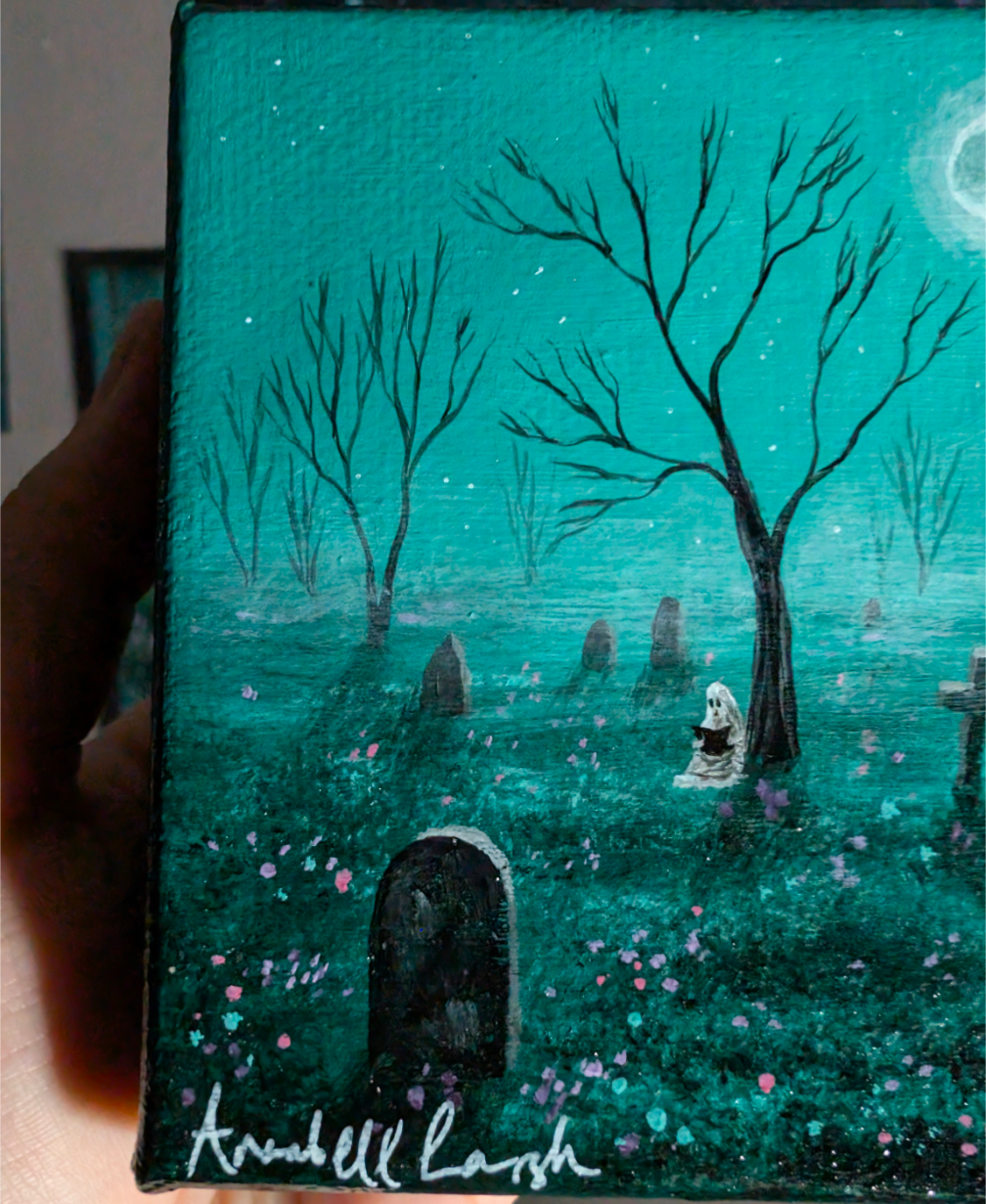 Carl Learned How to Read 4" Painting