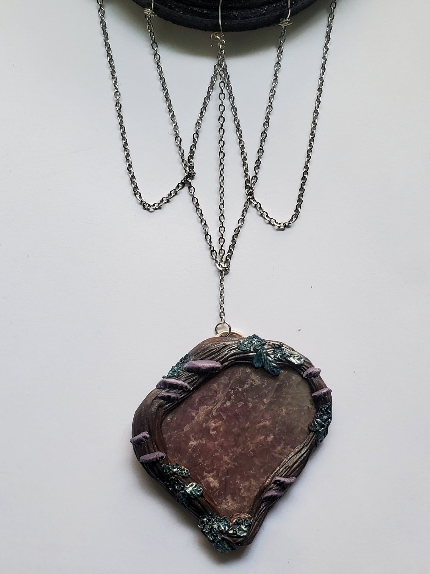 Bear Painting with Lepidolite Crystal