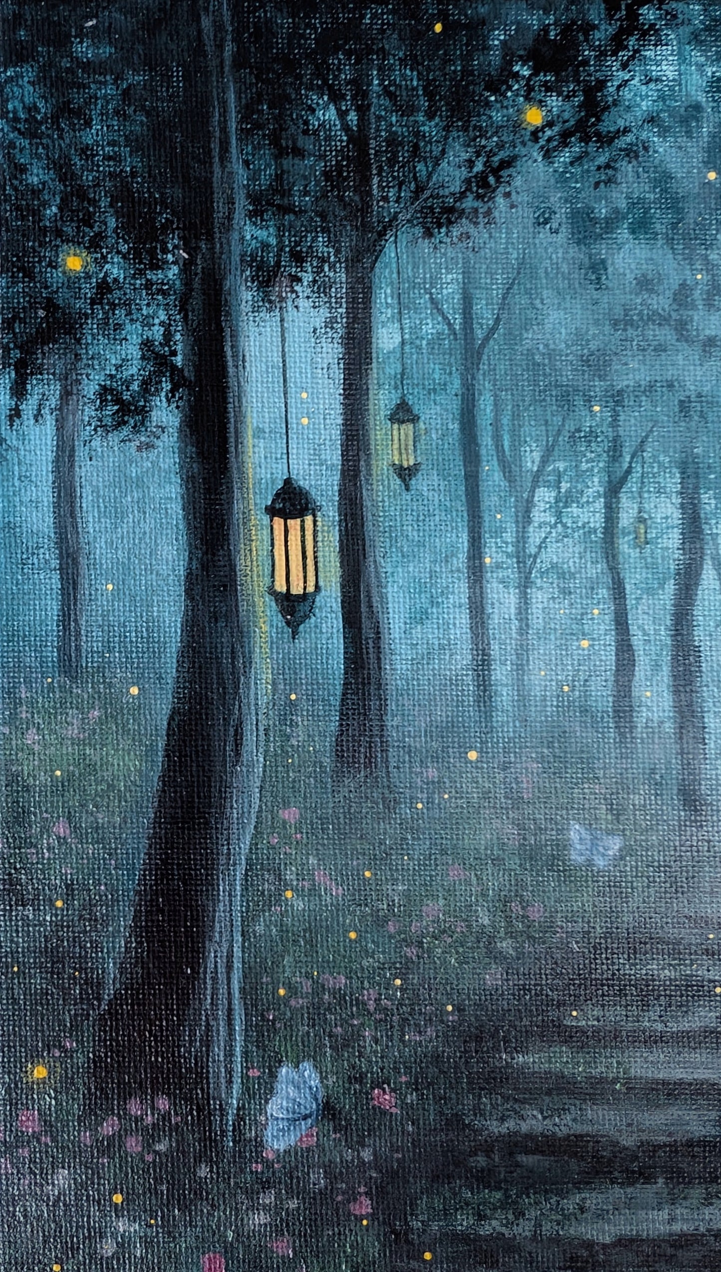 Butterfly Forest Painting (11" x 14")