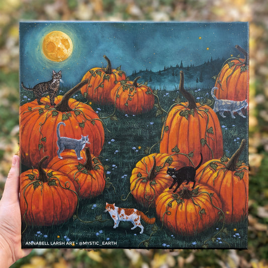 The Pumpkin Patch 12"x12" Painting