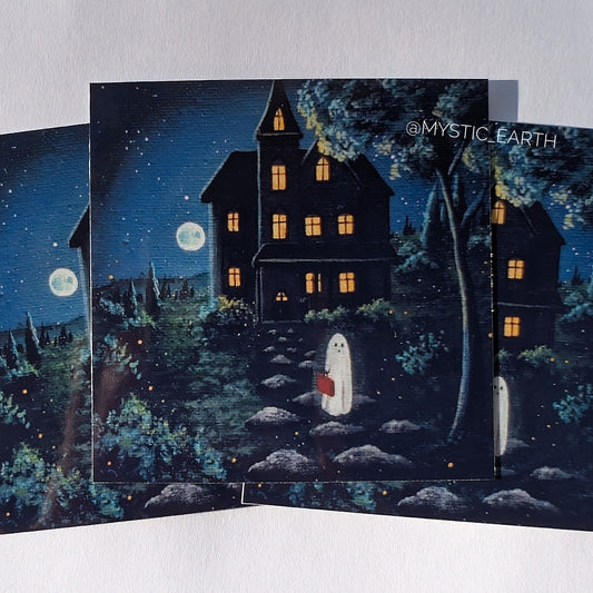 Ghost Mansion Stickers 2.5"