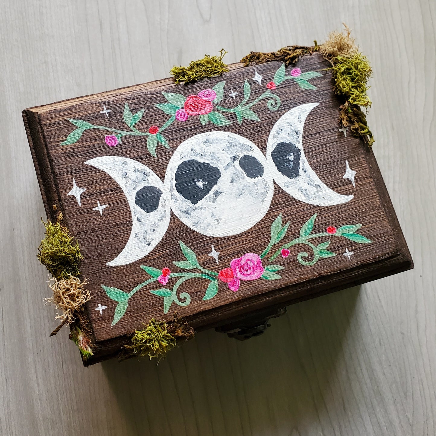 Moon Phase Hidden Gem Box (Brown)